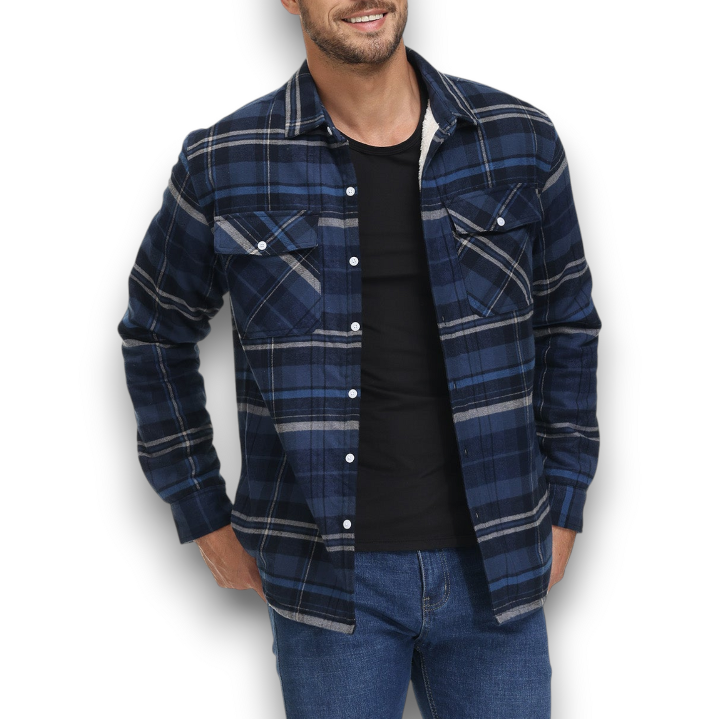 William | Fleece-Lined Flannel Jacket