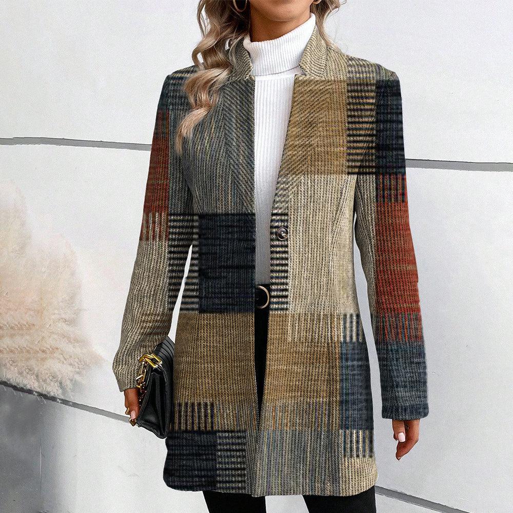 Samantha | Elegant Women’s Blazer Coat with Pattern