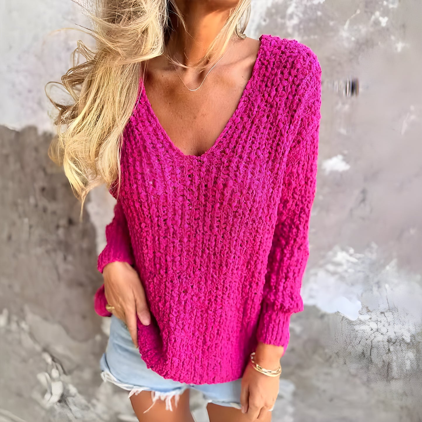 Kelly | Crocheted Knit Jumper